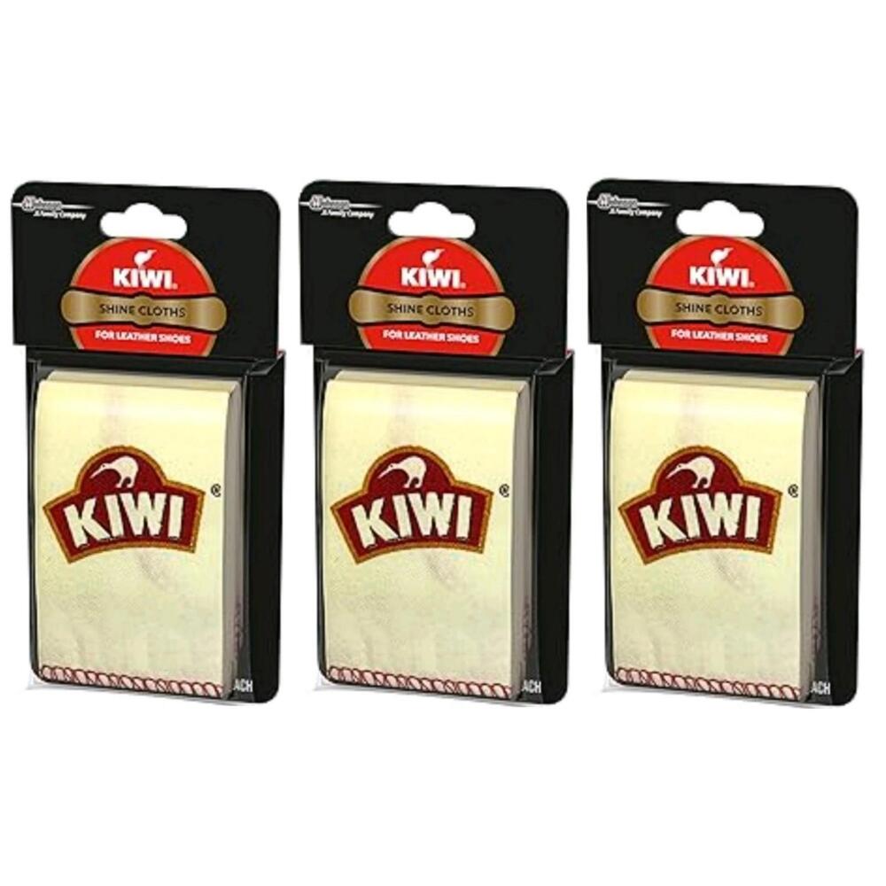 Kiwi Shine Cloths 3 x 2 Packs 100% Cotton Leather Shoe Care Buffing Polishing